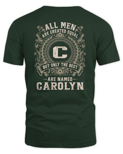 All Men Are Created Equal Cool Logo Shirt CAROLYN M1-60 / Unisex Standard T-Shirt / forest green