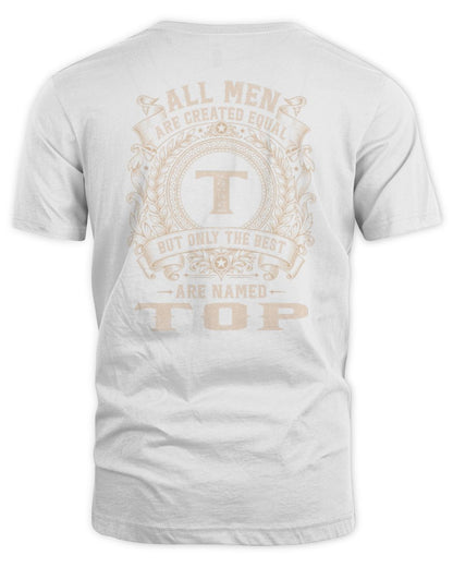 All Men Are Created Equal Cool Logo Shirt TOP M1-60 / Unisex Standard T-Shirt / white