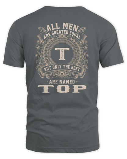 All Men Are Created Equal Cool Logo Shirt TOP M1-60 / Unisex Standard T-Shirt / charcoal