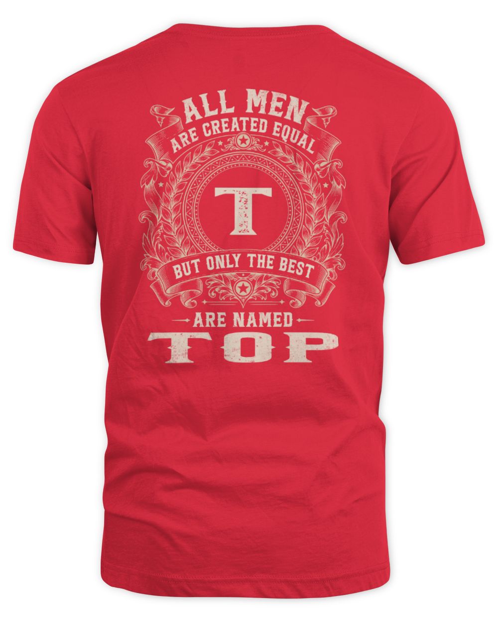 All Men Are Created Equal Cool Logo Shirt TOP M1-60 / Unisex Standard T-Shirt / red