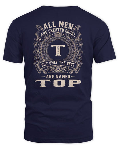 All Men Are Created Equal Cool Logo Shirt TOP M1-60 / Unisex Standard T-Shirt / navy