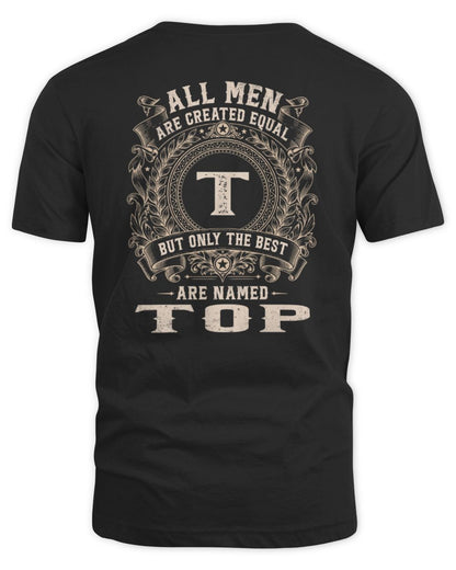 All Men Are Created Equal Cool Logo Shirt TOP M1-60 / Unisex Standard T-Shirt / black