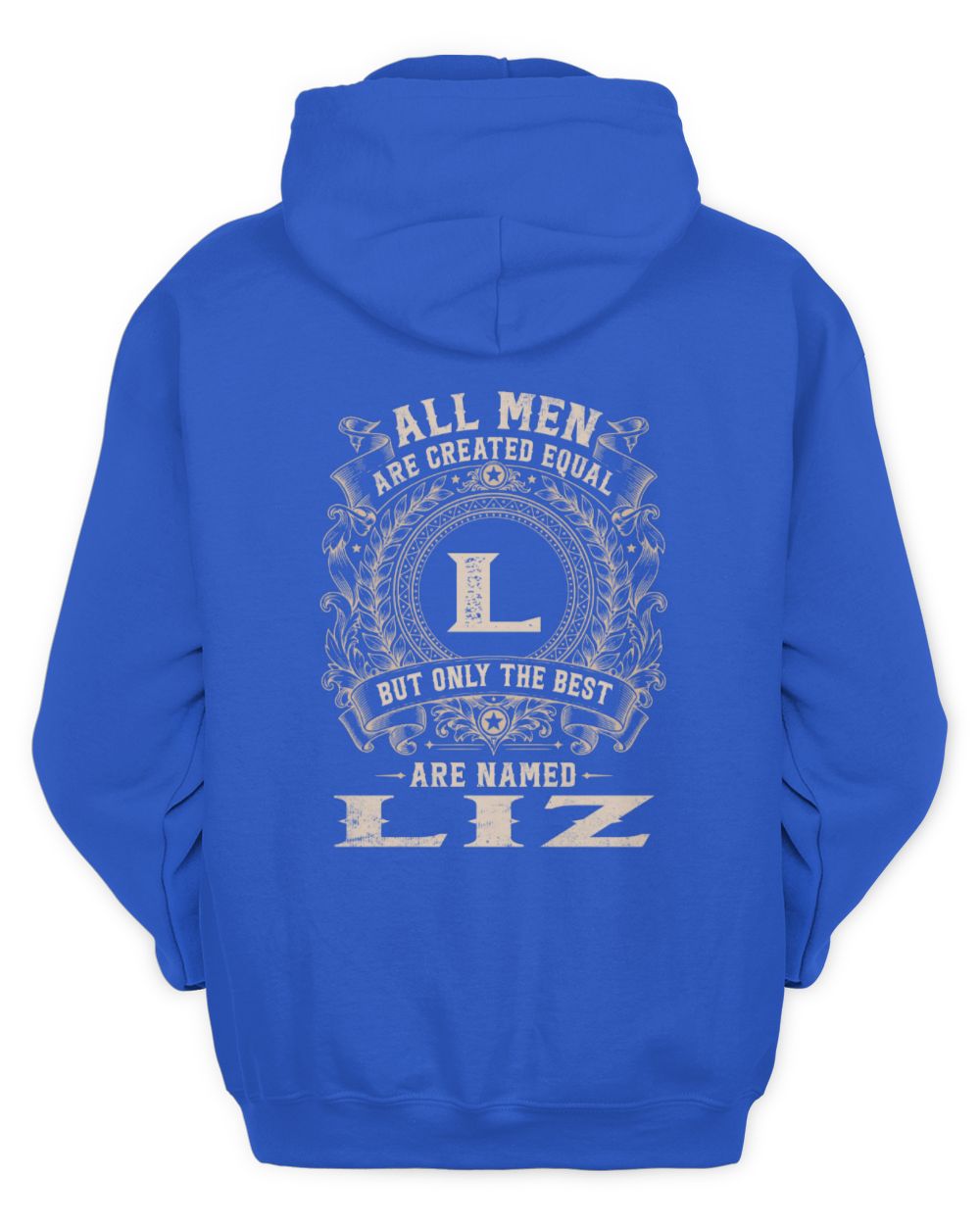 All Men Are Created Equal Cool Logo Shirt LIZ M1-60 / Unisex Hoodie / royal