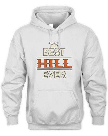 Best Your Name With Crown Shirt HILL M1-59 / Unisex Hoodie / white