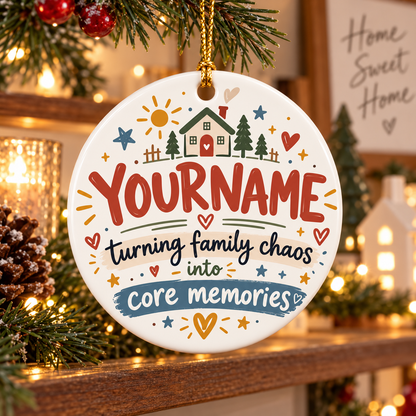 Turning Family Chaos Into Core Memories - Personalized Ceramic Ornament