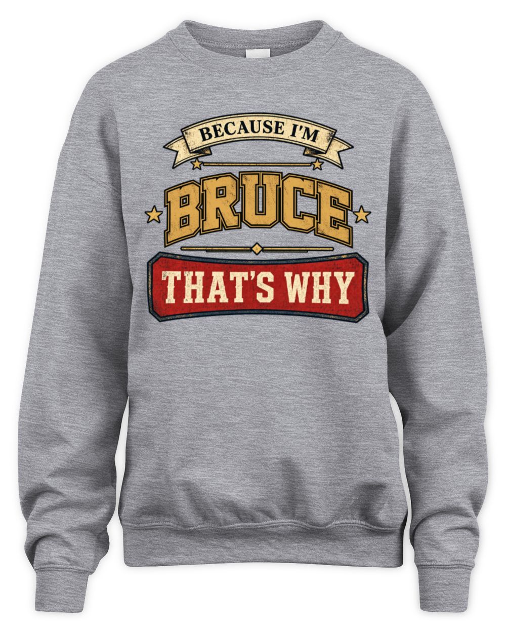 Because I'm Name That's Why Americana T-Shirt BRUCE M1-S88 / Unisex Sweatshirt / sport grey