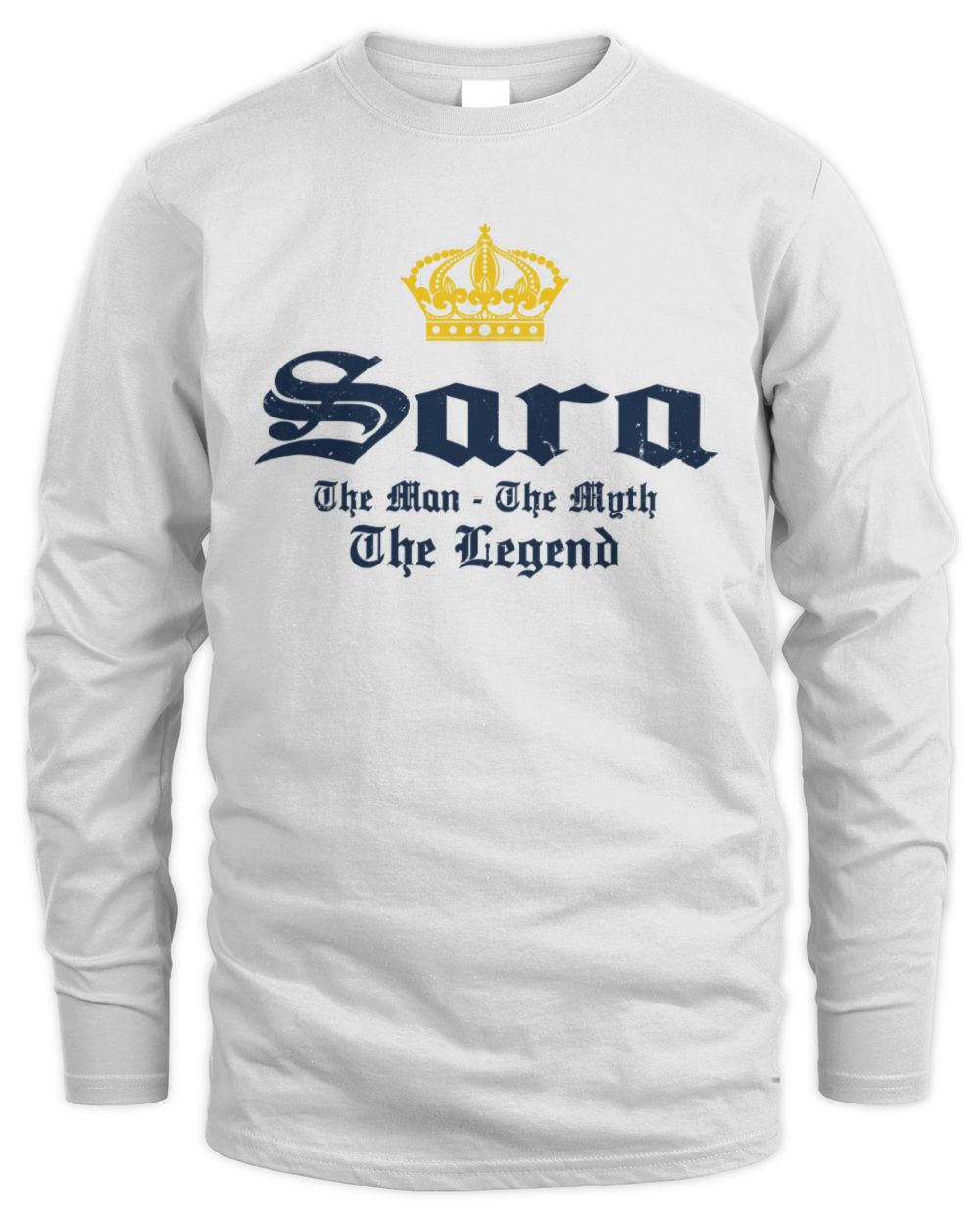 The Man The Myth The Legend Corona Beer T-Shirt SARA M1-S83 / Men's Long Sleeved T-Shirt / white