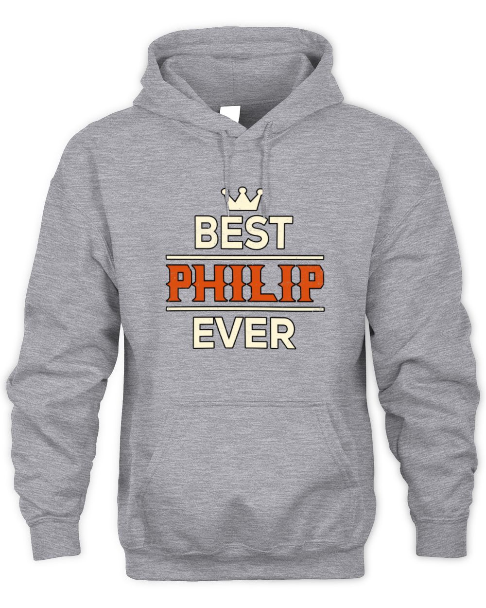Best Your Name With Crown Shirt PHILIP M1-59 / Unisex Hoodie / sport grey
