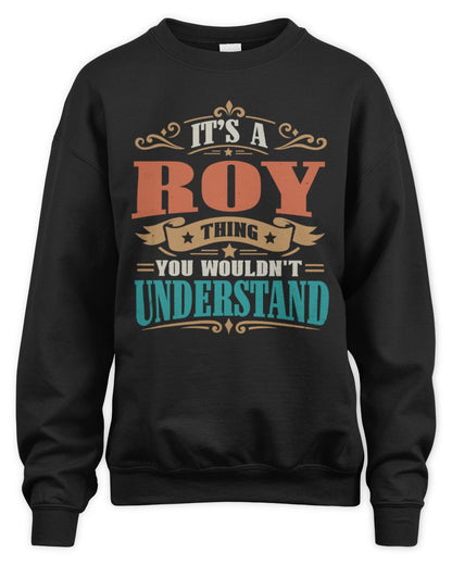 It’s a Name Thing Personalized Retro T-Shirt ROY M1-47 / Unisex Sweatshirt / black