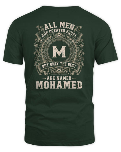 All Men Are Created Equal Cool Logo Shirt MOHAMED M1-60 / Unisex Standard T-Shirt / forest green