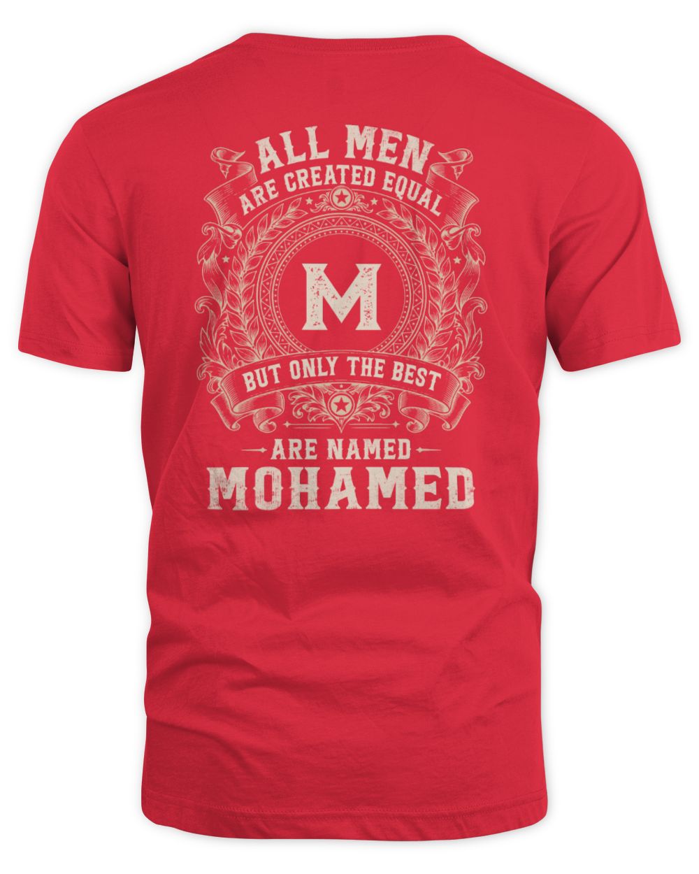 All Men Are Created Equal Cool Logo Shirt MOHAMED M1-60 / Unisex Standard T-Shirt / red