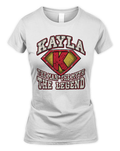 The Man The Myth The Legend Superman Graphic T-Shirt KAYLA M1-74 / Women's Standard T-Shirt / white