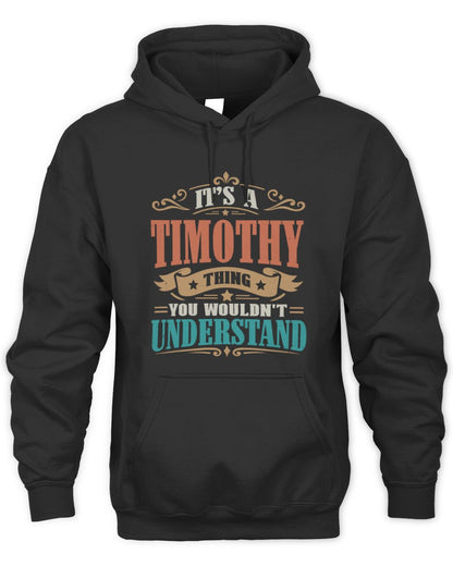 It’s a Name Thing Personalized Retro T-Shirt TIMOTHY M1-47 / Unisex Hoodie / black