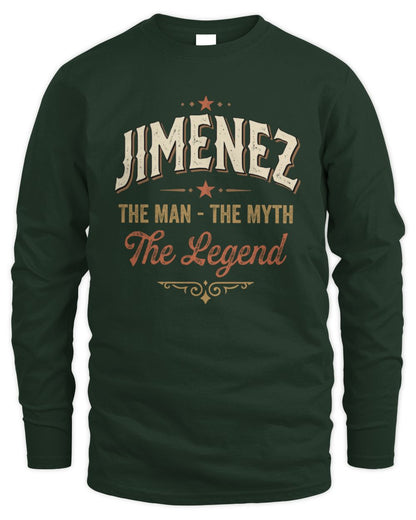 I'm Name I'm Not Rude I Just Have The Balls Funny T-Shirt JIMENEZ M1-77 / Men's Long Sleeved T-Shirt / forest green