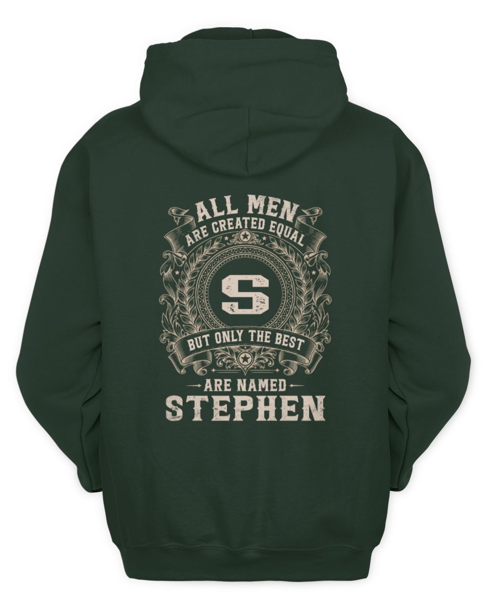 All Men Are Created Equal Cool Logo Shirt STEPHEN M1-60 / Unisex Hoodie / forest green