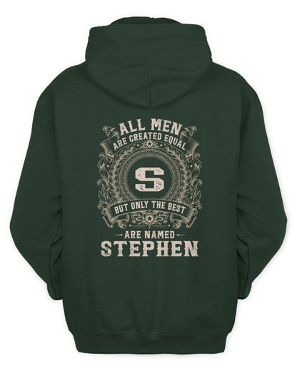 All Men Are Created Equal Cool Logo Shirt STEPHEN M1-60 / Unisex Hoodie / forest green