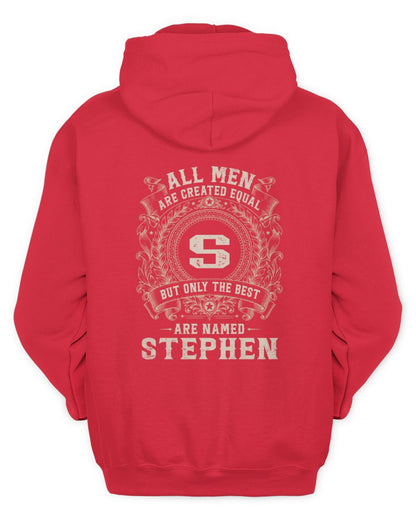 All Men Are Created Equal Cool Logo Shirt STEPHEN M1-60 / Unisex Hoodie / red