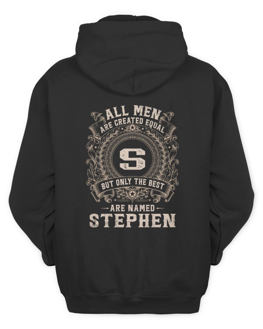 All Men Are Created Equal Cool Logo Shirt STEPHEN M1-60 / Unisex Hoodie / black