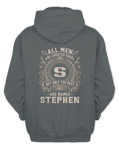 All Men Are Created Equal Cool Logo Shirt STEPHEN M1-60 / Unisex Hoodie / charcoal
