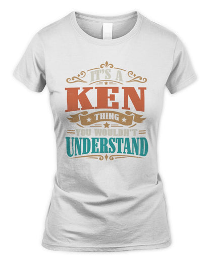 It’s a Name Thing Personalized Retro T-Shirt KEN M1-47 / Women's Standard T-Shirt / white