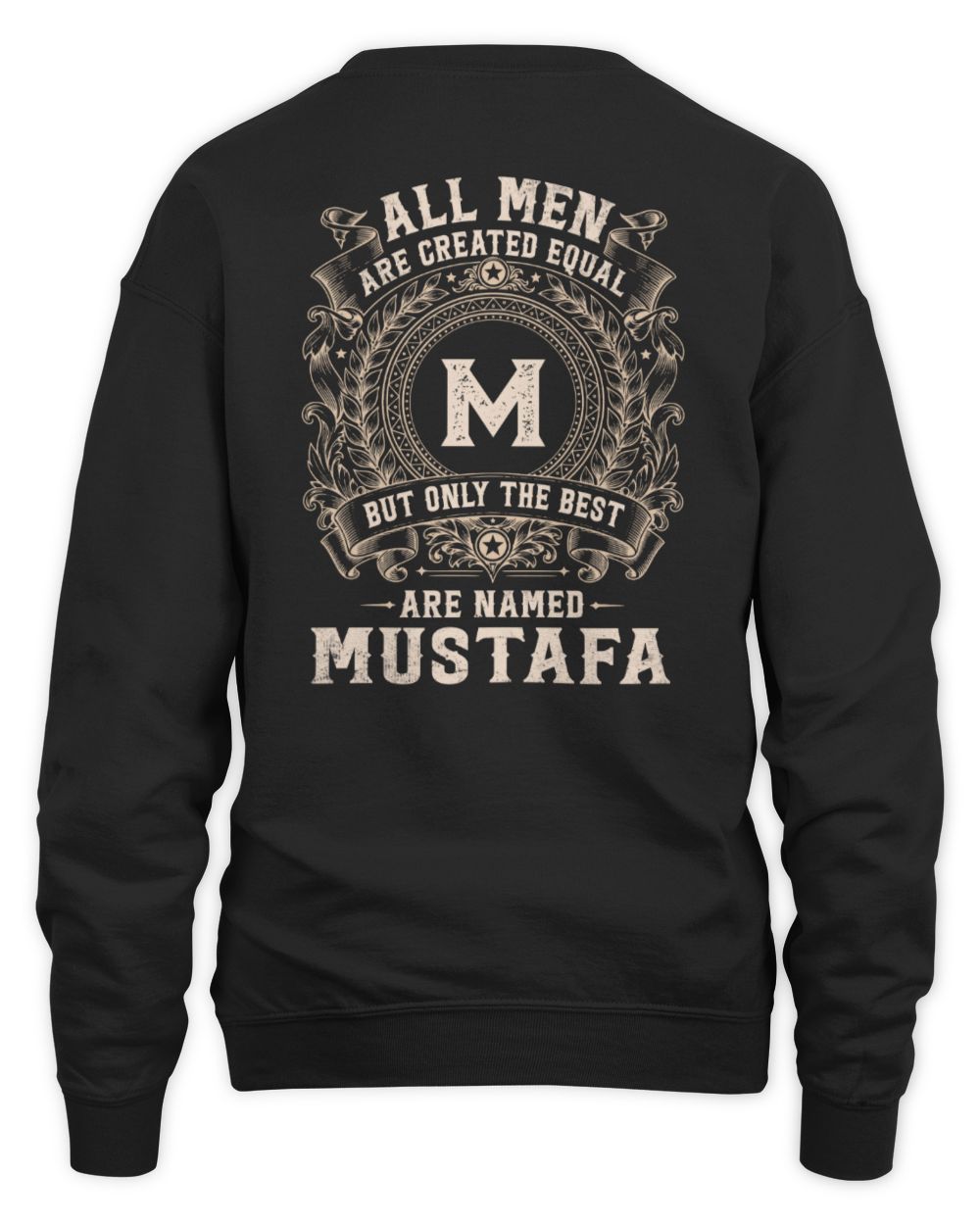 All Men Are Created Equal Cool Logo Shirt MUSTAFA M1-60 / Unisex Sweatshirt / black