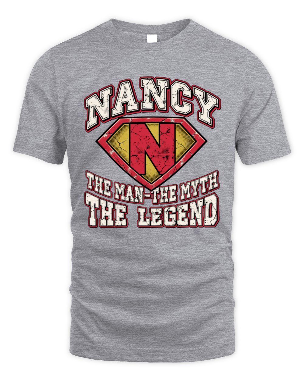 The Man The Myth The Legend Superman Graphic T-Shirt NANCY M1-74 / Unisex Standard T-Shirt / sport grey