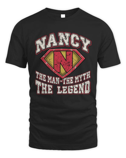 The Man The Myth The Legend Superman Graphic T-Shirt NANCY M1-74 / Unisex Standard T-Shirt / black