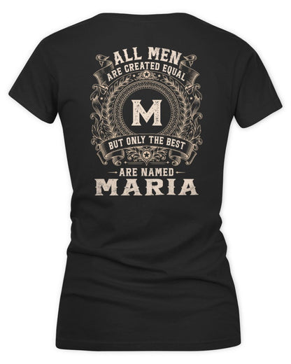 All Men Are Created Equal Cool Logo Shirt MARIA M1-60 / Women's V-Neck T-Shirt / black
