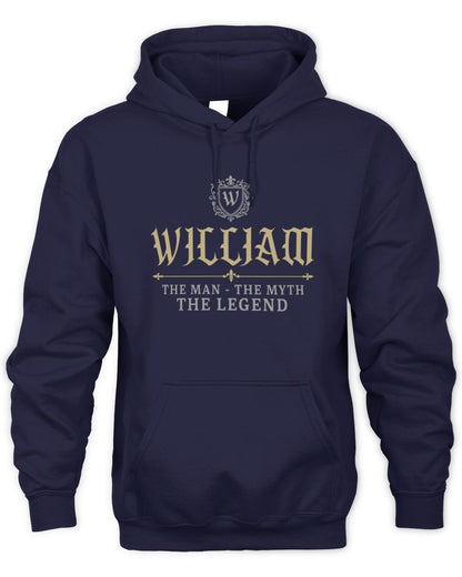 The Man The Myth The Legend Western Shirt WILLIAM M1-78 / Unisex Hoodie / navy