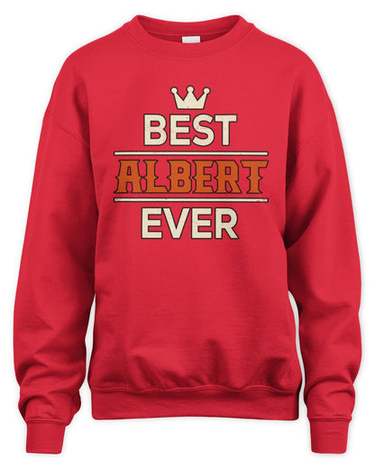Best Your Name With Crown Shirt ALBERT M1-59 / Unisex Sweatshirt / red