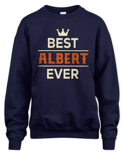 Best Your Name With Crown Shirt ALBERT M1-59 / Unisex Sweatshirt / navy