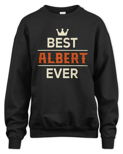 Best Your Name With Crown Shirt ALBERT M1-59 / Unisex Sweatshirt / black