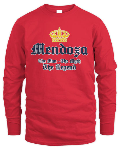 The Man The Myth The Legend Corona Beer T-Shirt MENDOZA M1-S83 / Men's Long Sleeved T-Shirt / red