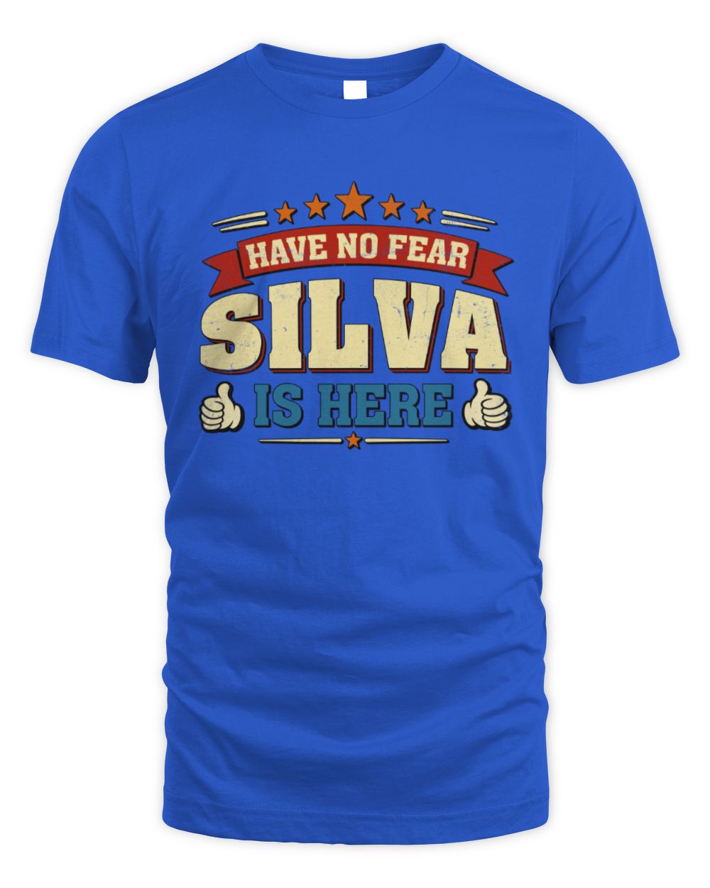 Have No Fear Your Name Is Here Cool Graphic T-Shirt SILVA M1-71 / Unisex Standard T-Shirt / royal