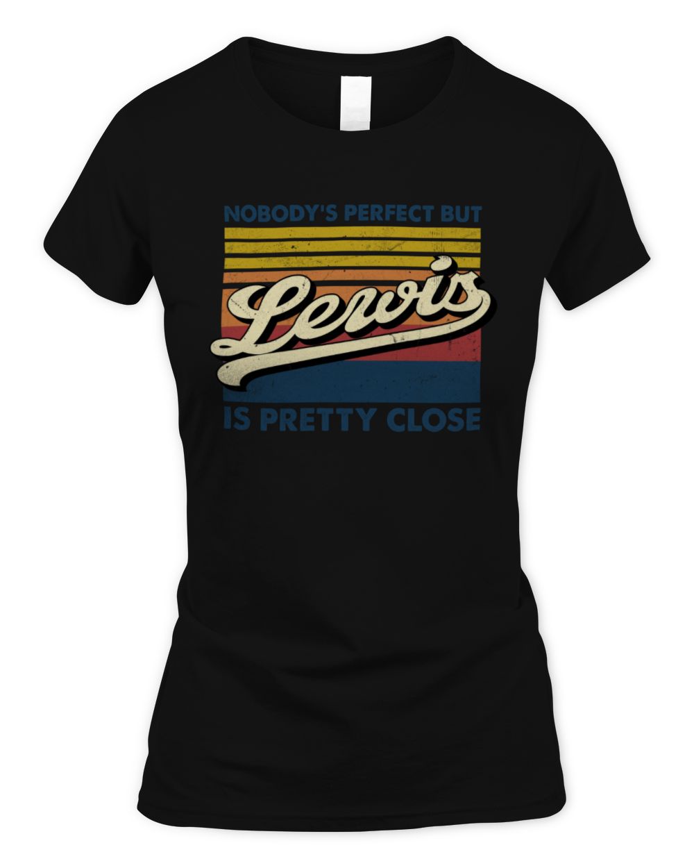 Nobody's Perfect But Your Name Is Pretty Close Retro Shirt LEWIS M1-65 / Women's Standard T-Shirt / black