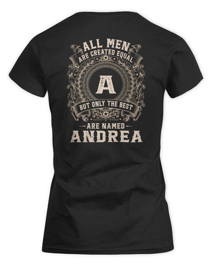 All Men Are Created Equal Cool Logo Shirt ANDREA M1-60 / Women's Standard T-Shirt / black