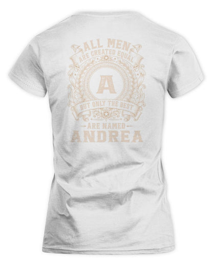 All Men Are Created Equal Cool Logo Shirt ANDREA M1-60 / Women's Standard T-Shirt / white