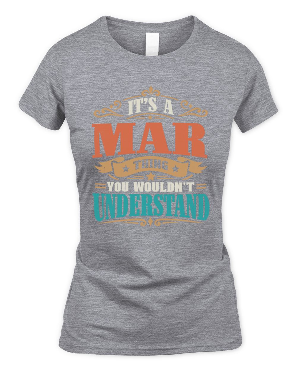 It’s a Name Thing Personalized Retro T-Shirt MAR M1-47 / Women's Standard T-Shirt / sport grey