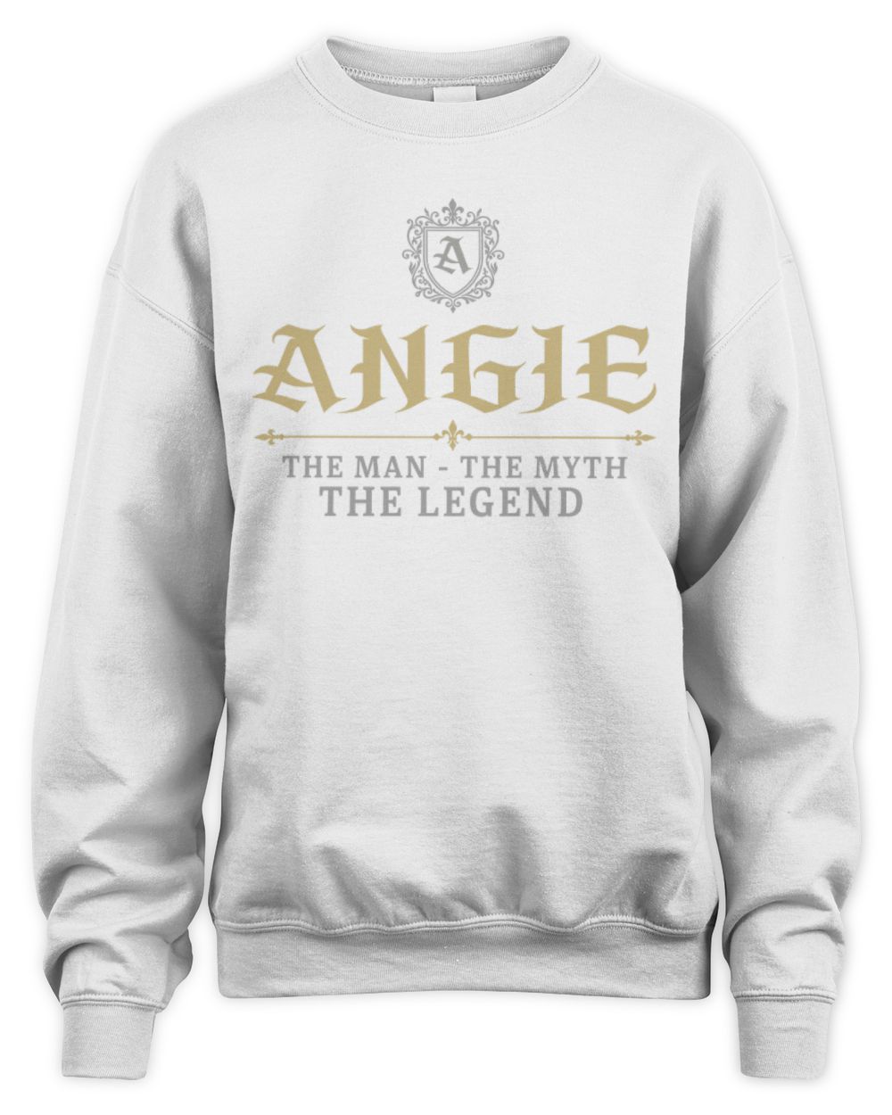 The Man The Myth The Legend Western Shirt ANGIE M1-78 / Unisex Sweatshirt / white