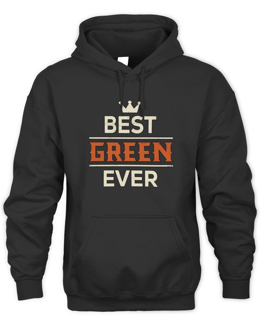 Best Your Name With Crown Shirt GREEN M1-59 / Unisex Hoodie / black