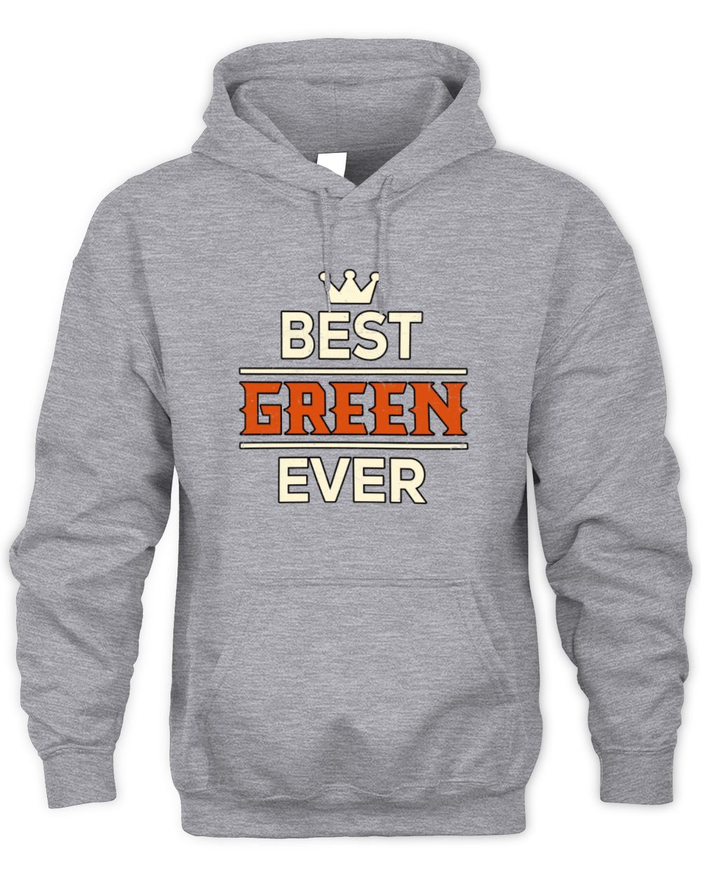 Best Your Name With Crown Shirt GREEN M1-59 / Unisex Hoodie / sport grey
