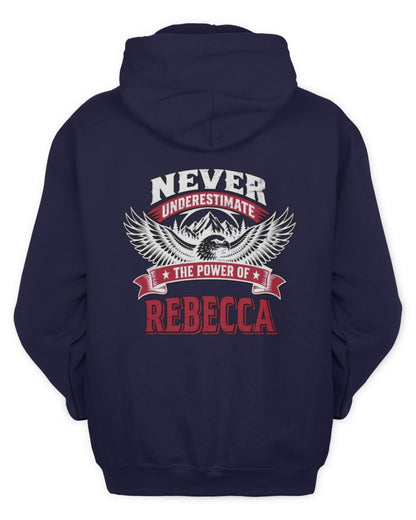 Never Underestimate Your Name Eagle Mountain Shirt REBECCA M1-61 / Unisex Hoodie / navy