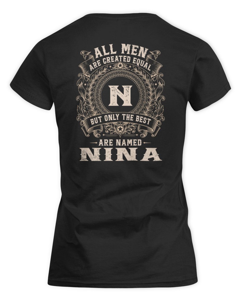 All Men Are Created Equal Cool Logo Shirt NINA M1-60 / Women's Standard T-Shirt / black