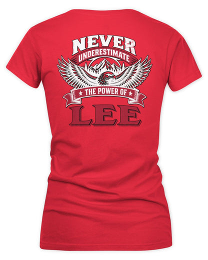 Never Underestimate Your Name Eagle Mountain Shirt LEE M1-61 / Women's V-Neck T-Shirt / red