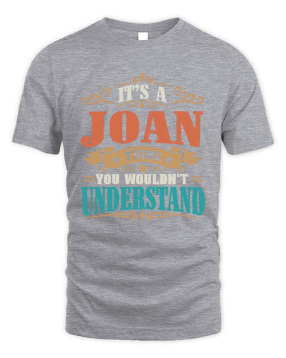It’s a Name Thing Personalized Retro T-Shirt JOAN M1-47 / Unisex Standard T-Shirt / sport grey