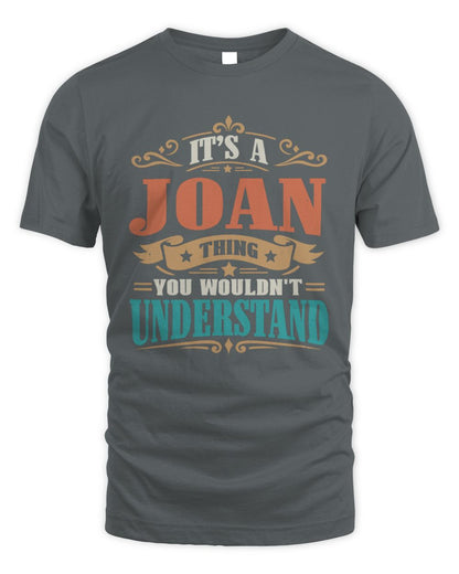 It’s a Name Thing Personalized Retro T-Shirt JOAN M1-47 / Unisex Standard T-Shirt / charcoal