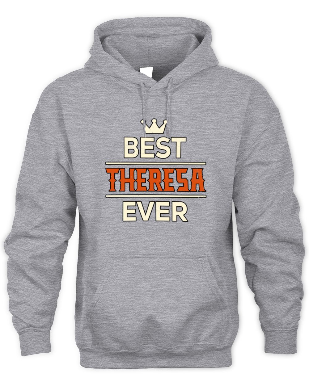 Best Your Name With Crown Shirt THERESA M1-59 / Unisex Hoodie / sport grey