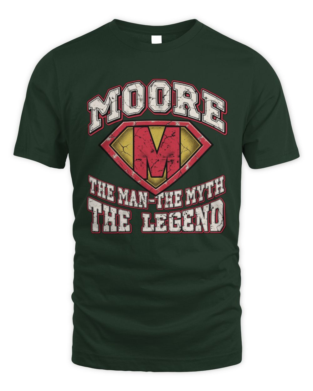 The Man The Myth The Legend Superman Graphic T-Shirt MOORE M1-74 / Unisex Standard T-Shirt / forest green