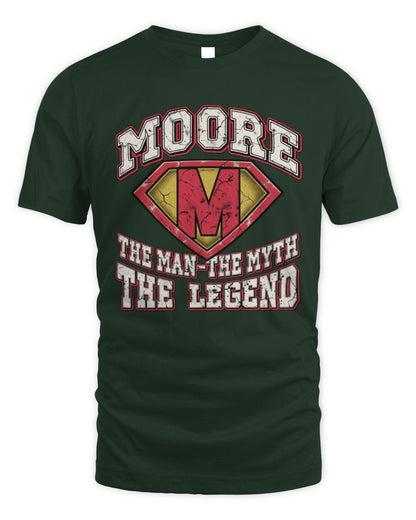 The Man The Myth The Legend Superman Graphic T-Shirt MOORE M1-74 / Unisex Standard T-Shirt / forest green