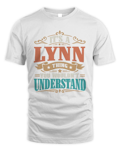 It’s a Name Thing Personalized Retro T-Shirt LYNN M1-47 / Unisex Standard T-Shirt / white